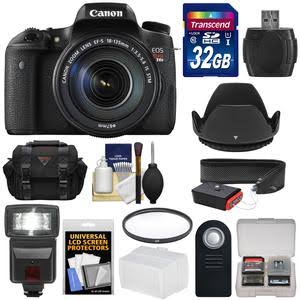 Canon EOS Rebel T6S Wi-Fi Digital SLR Camera & EF-S 18-135mm Is STM Lens with 32GB Card + Case + Strap + Filter + Flash + Remote + Kit 22