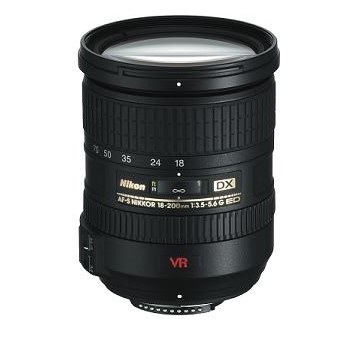 Nikon Zoom Super Wide Angle-Telephoto AF Zoom Nikkor 18-200mm f3.5-5.6G ED-IF AF-S DX VR II Autofocus Lens