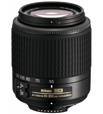 Nikon Zoom Normal-Telephoto 55-200mm f/4-5.6G ED AF-S DX Zoom-Nikkor Autofocus Lens for Select Digital Cameras