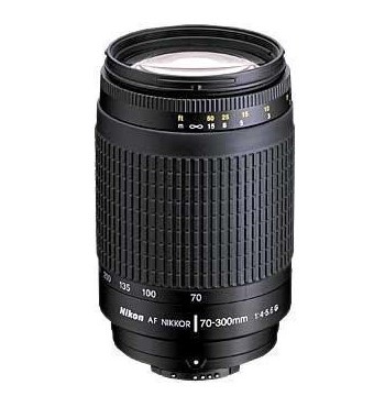 Nikon Zoom Telephoto AF Zoom Nikkor 70-300mm f/4-5.6G Autofocus Lens - Black