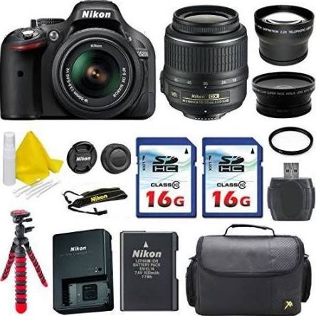 Black DSLR Camera Body 33rd Street Bundle with Nikon 18-55mm VR Lens + Spider Tripod + Commander U.V. Filter + Deluxe Case + Commander KIT 18