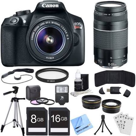 Canon EOS Rebel T6 Digital SLR Camera w/ EF-S 18-55mm is + EF-S 75-300mm Lens kit 2