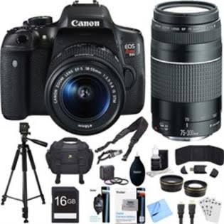 Canon EOS Rebel T6i Digital SLR Camera Kit with EFS 1855mm and 75300mm Lens kit 8