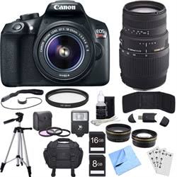 Canon EOS Rebel T6 Digital SLR Camera w/ EF-S 18-55mm + 70-300mm Telephoto Lens kit 23