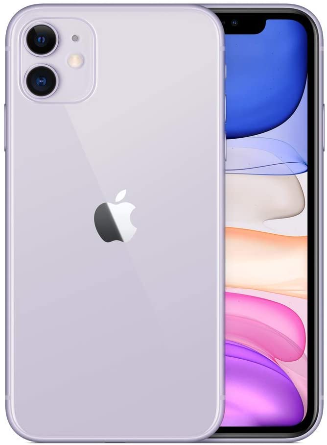  Apple iPhone 11, 64GB, Purple - Unlocked (Renewed)