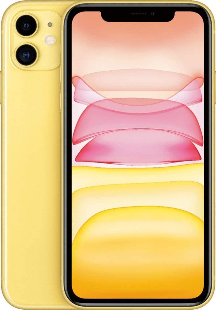 Apple iPhone 11, 64GB, Yellow - Unlocked (Renewed)