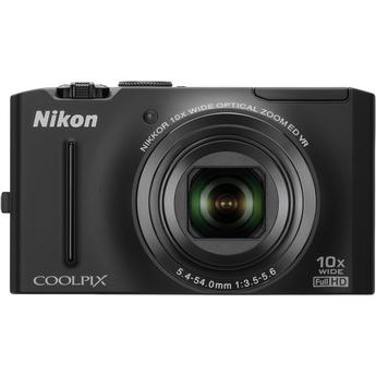 Nikon Coolpix S8100, 12.1 Megapixel, 10x Zoom Lens, 1080p HD Video, Digital Camera (Black)