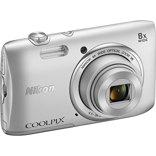  Nikon COOLPIX S3600 Digital Camera (Silver) 