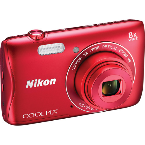 Nikon COOLPIX S3700 Digital Camera (Red)