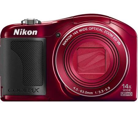 Nikon Coolpix L610 16.0 MP Compact Digital Camera - 1080p - Red