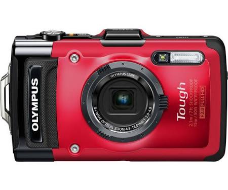 lympus Stylus Tough TG-2 iHS 12.0 MP Compact Digital Camera - Red