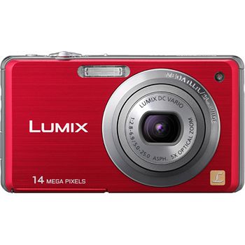 Panasonic Lumix DMC-FH3, 14.1 Megapixel, 5x Optical/4x Digital Zoom, Digital Camera (Red) 