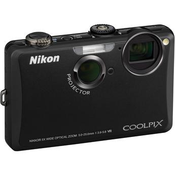 Nikon Coolpix S1100pj, 14.1 Megapixel, 5x Wide Angle Lens, 720p HD Video, Digital Camera (Black)