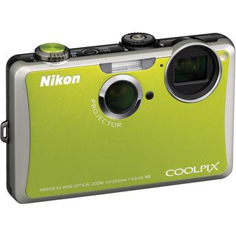 Nikon Coolpix S1100pj, 14.1 Megapixel, 5x Wide Angle Lens, 720p HD Video, Digital Camera (Green)