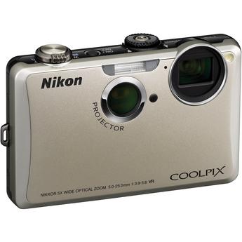 Nikon Coolpix S1100pj, 14.1 Megapixel, 5x Wide Angle Lens, 720p HD Video, Digital Camera (Silver)