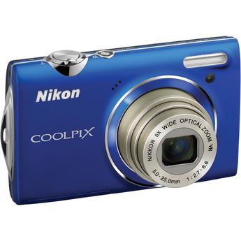 Nikon Coolpix S5100, 12.2 Megapixel, 5x Wide Optical Zoom Lens, 720p HD Video, Digital Camera (Blue)