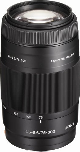 Sony SAL-75300 Zoom Telephoto AF D 75-300mm f/4.5-5.6 Autofocus Lens for Alpha & Minolta Maxxum Series