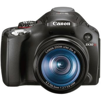 Canon PowerShot SX30 IS, 14.1 Megapixel, 35x Zoom Lens, 720p HD Video, Digital Camera (Black)