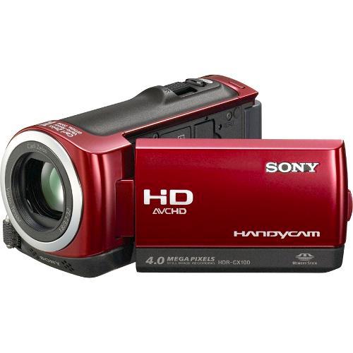 Sony HDR-CX100, Flash Memory Hanydcam Camcorder (RED)