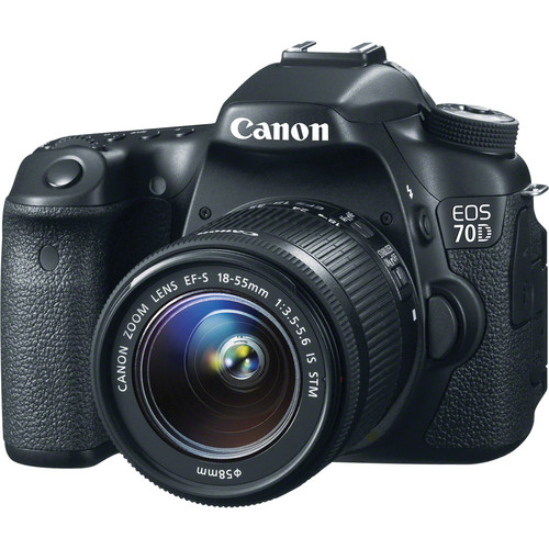  Canon EOS 70D DSLR Camera with 18-55mm f/3.5-5.6 STM Lens 