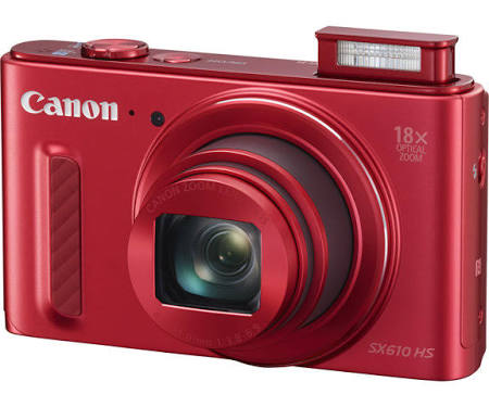 Canon PowerShot SX610 HS 20.2 MP Compact Digital Camera - Red