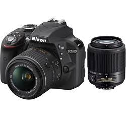 Nikon D3300 24.2 Digital SLR with AF-S DX Nikkor 18-55mm f3.5-5.6G VR II Zoom Lens andAF-S kit 4