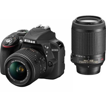 Nikon D3300 24.2 MP CMOS Digital SLR with 18-55mm DX VR II & 55-200mm DX VR II Zoom Lenses (Black) kit 8