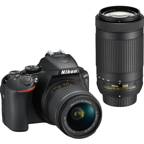  Nikon D5600 DSLR Camera with 18-55mm and 70-300mm Lenses 