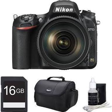 Nikon D750 DSLR 24.3MP Digital Camera w/ AF-S NIKKOR 24-120mm Lens 16GB Bundle - Includes Camera w/ AF-S NIKKOR 24-120mm f/4G ED VR Lens, 16GB SDHC High Speed Memory Card, Gadget Bag and Cleaning Kit 2