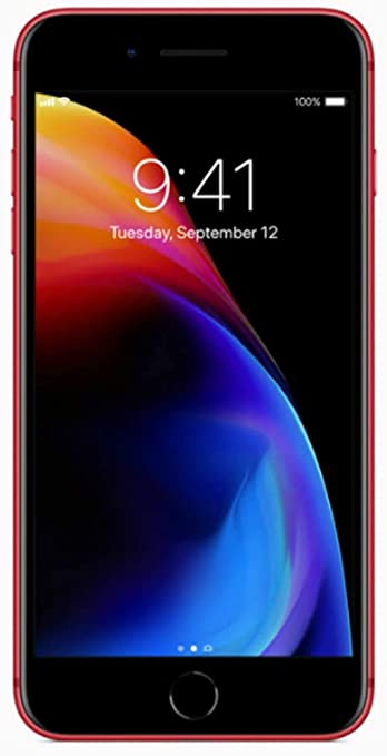 Apple iPhone 8 Plus, 64GB, RED - Unlocked (Renewed)