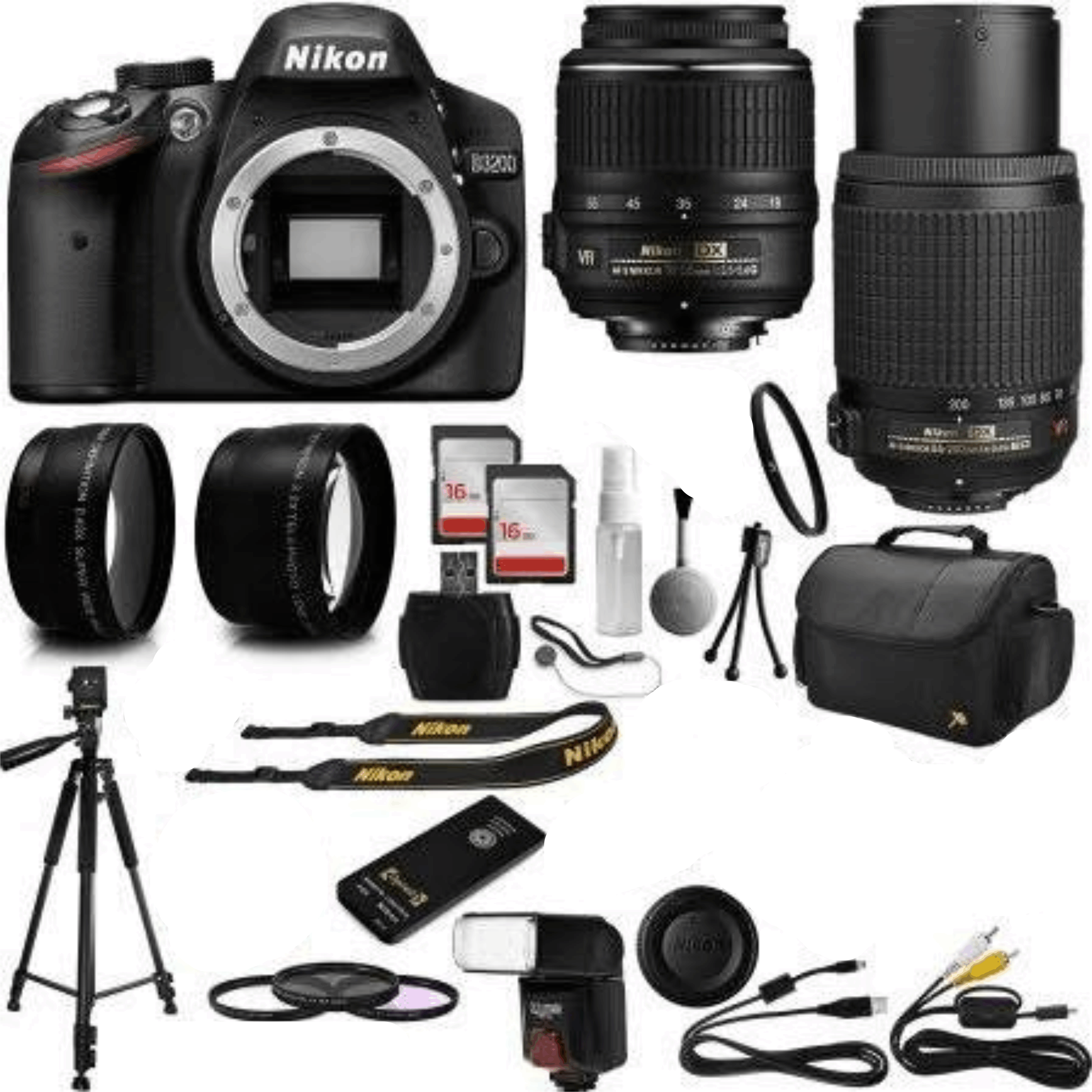 Nikon D3200 DSLR Camera 18-55mm + 55-200mm AF-S VR Lenses + 32GB Best Value Kit kit 10