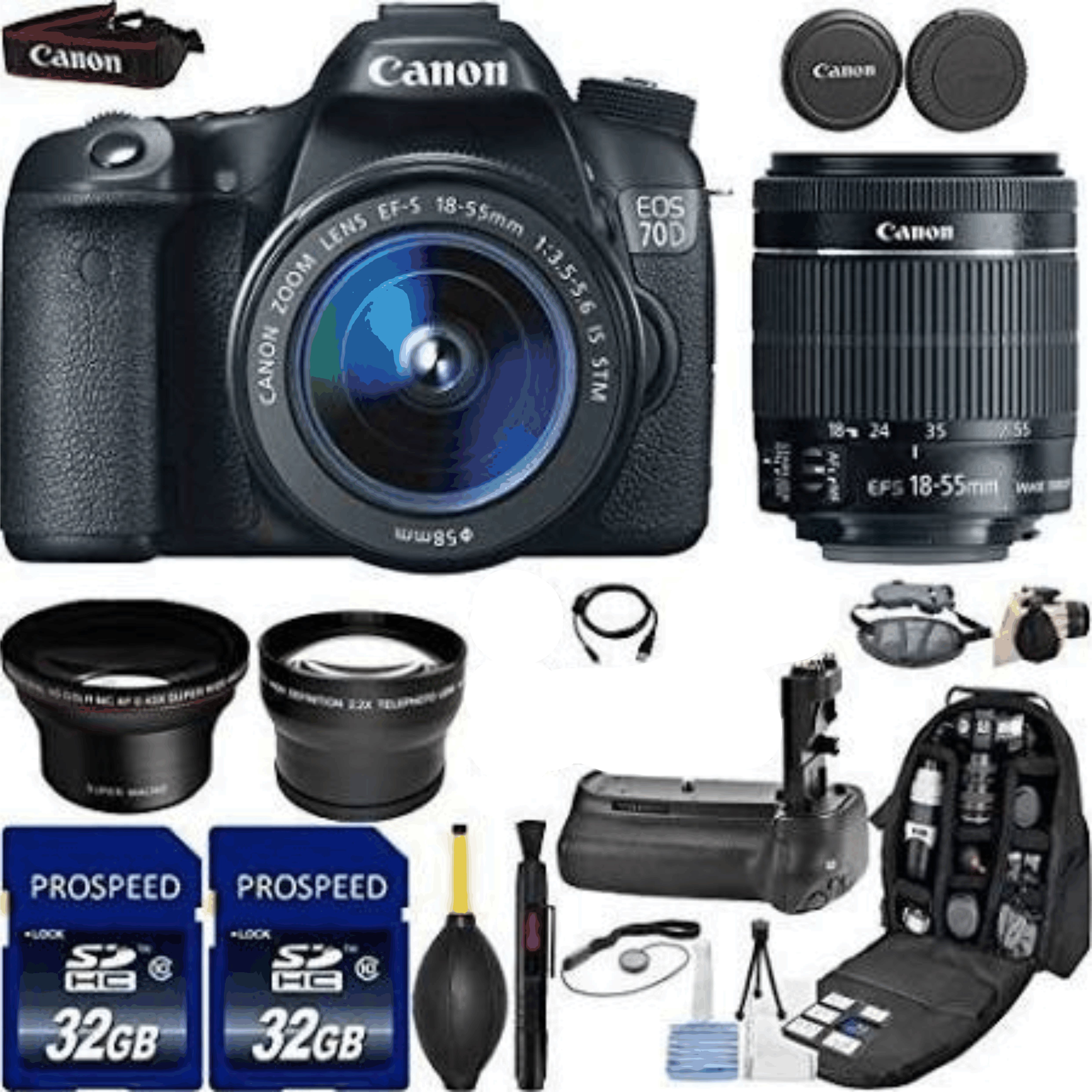 Canon EOS 70D DSLR Camera with 18-55mm Is STM Lens Kit 10