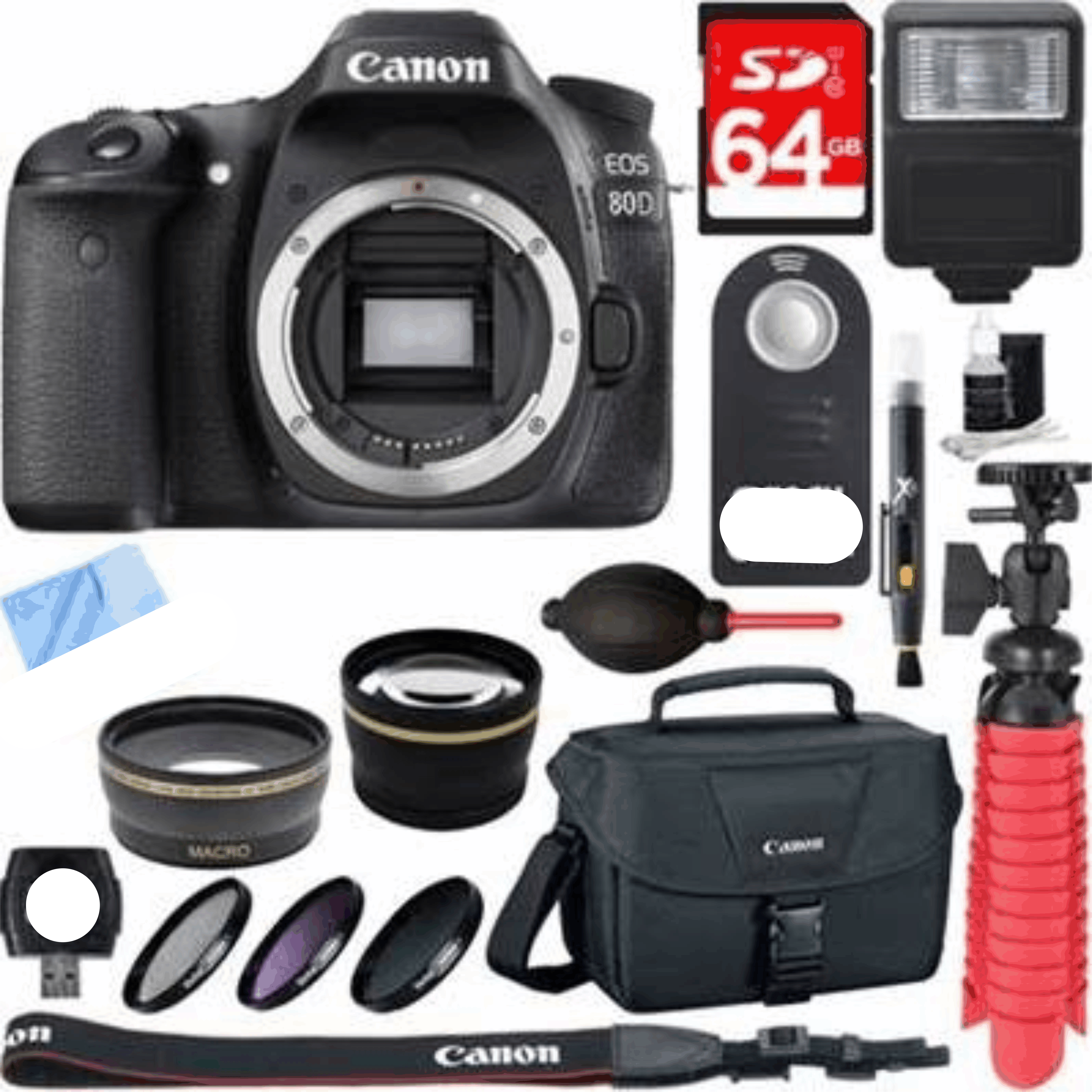 Canon EOS 80D 24.2 MP CMOS Digital SLR Camera + Accessory kit 10