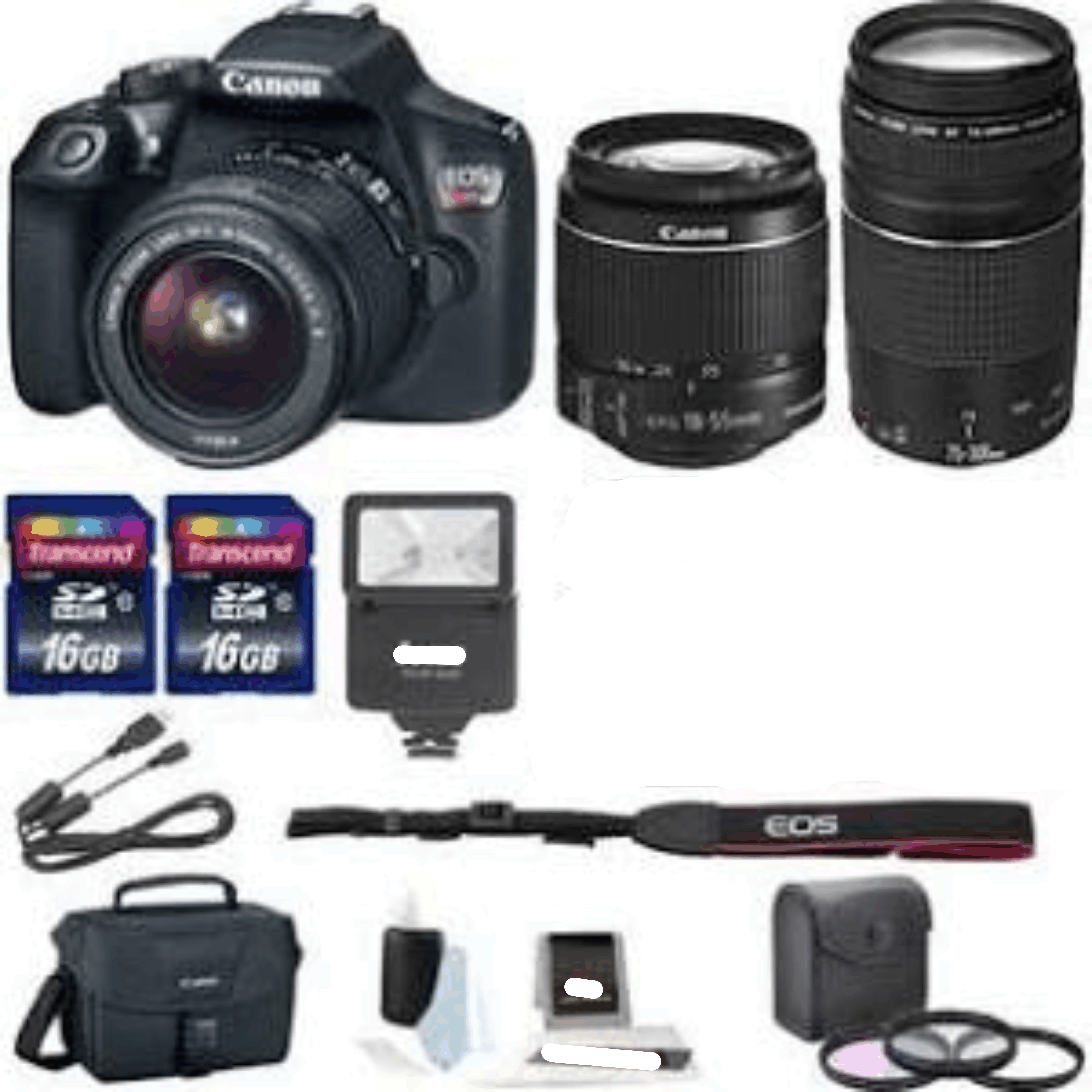 Canon Rebel T6 DSLR Camera w/18-55mm & 75-300mm Lenses kit 15