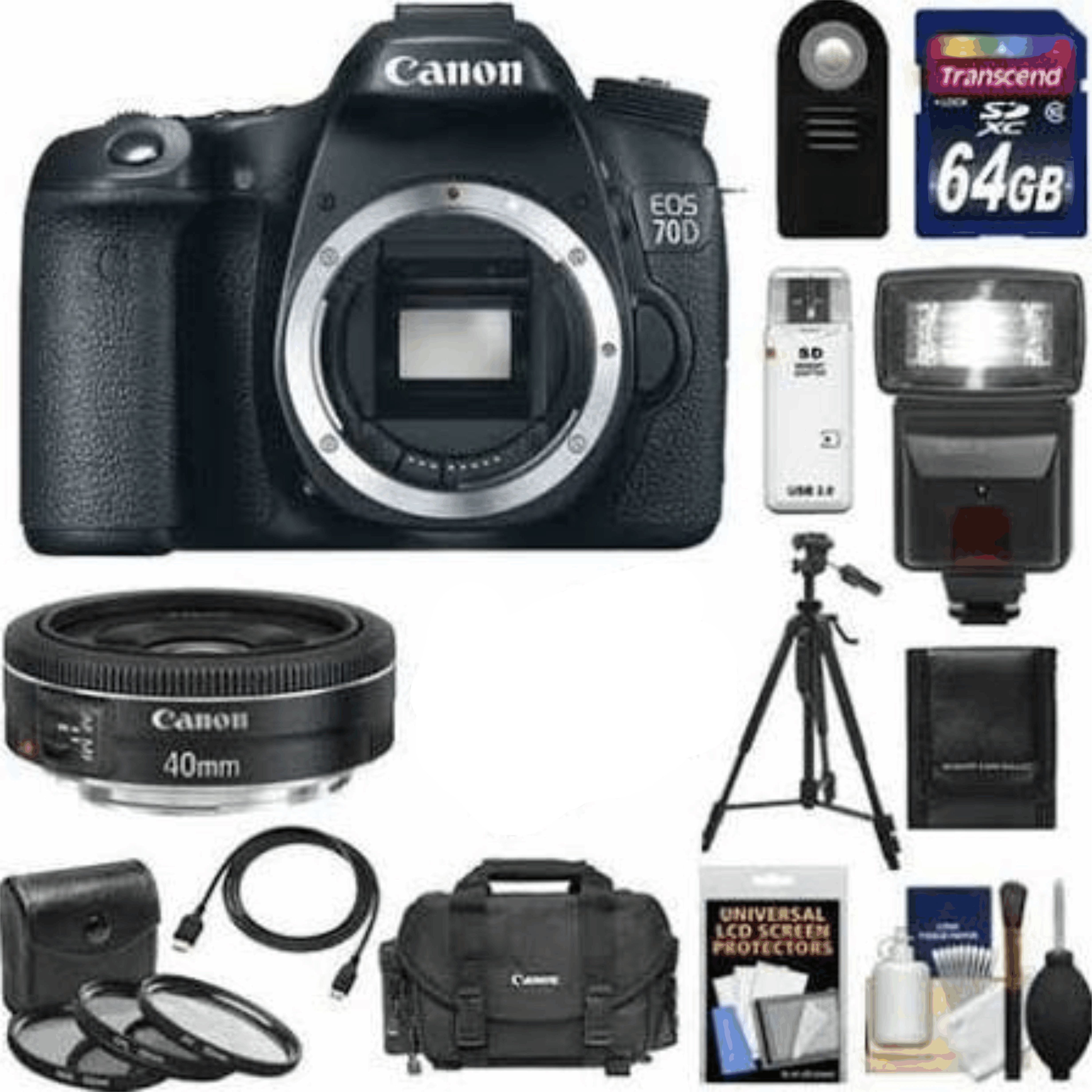 Canon EOS 70D Digital SLR Camera Body with 40mm f/2.8 STM Lens kit 15