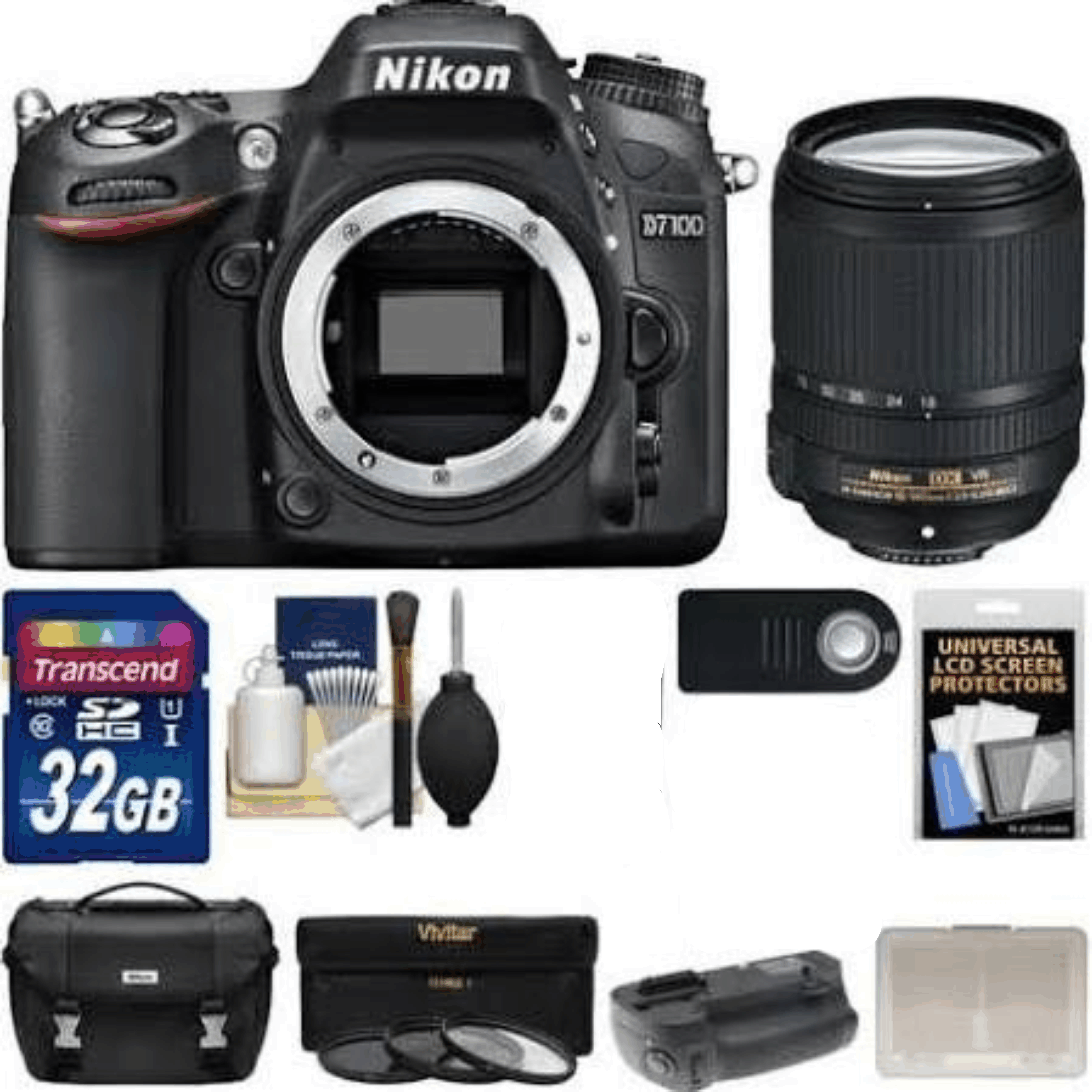 Nikon D3300 DSLR Digital Camera + 18-55mm + 6.5mm Fisheye + 55-300mm + 420-1600mm Lens + Filters + 128GB + Flash + Case + Tripod KIT 16