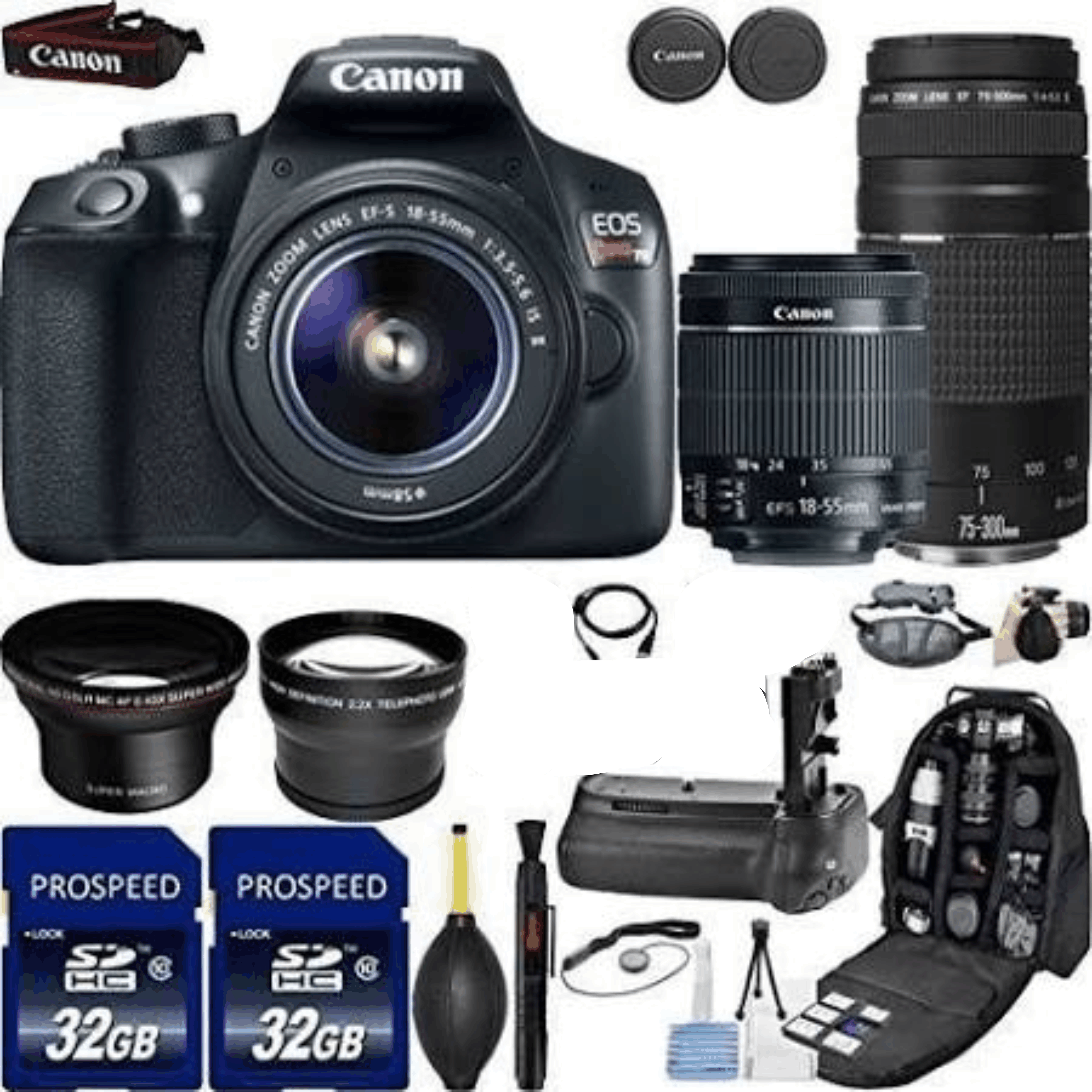 Canon EOS Rebel T6 DSLR Camera with 18-55mm Is II Lens + Canon kit 16