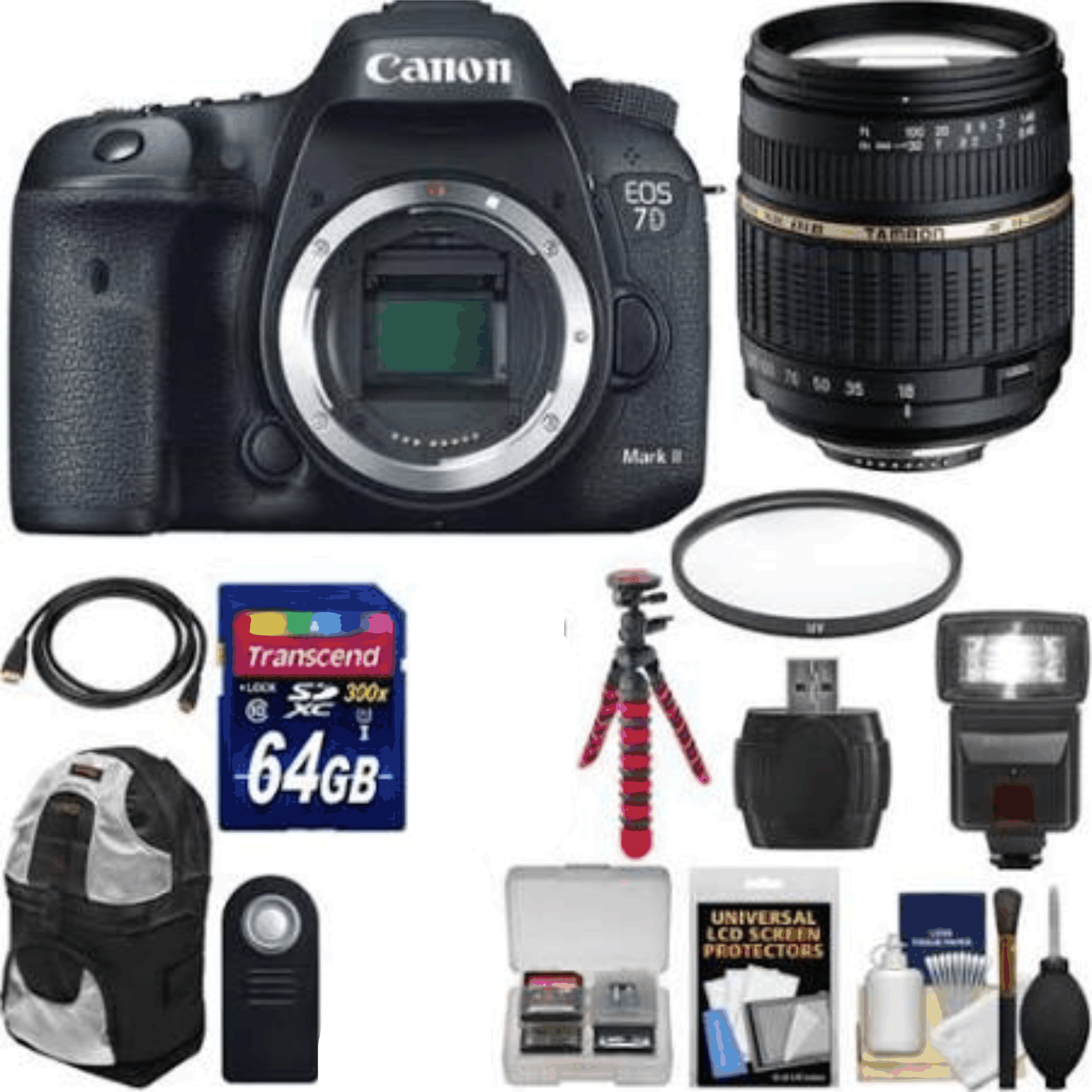 Canon EOS 7D Mark II GPS Digital SLR Camera Body with 18-200mm XR Lens Kit 16