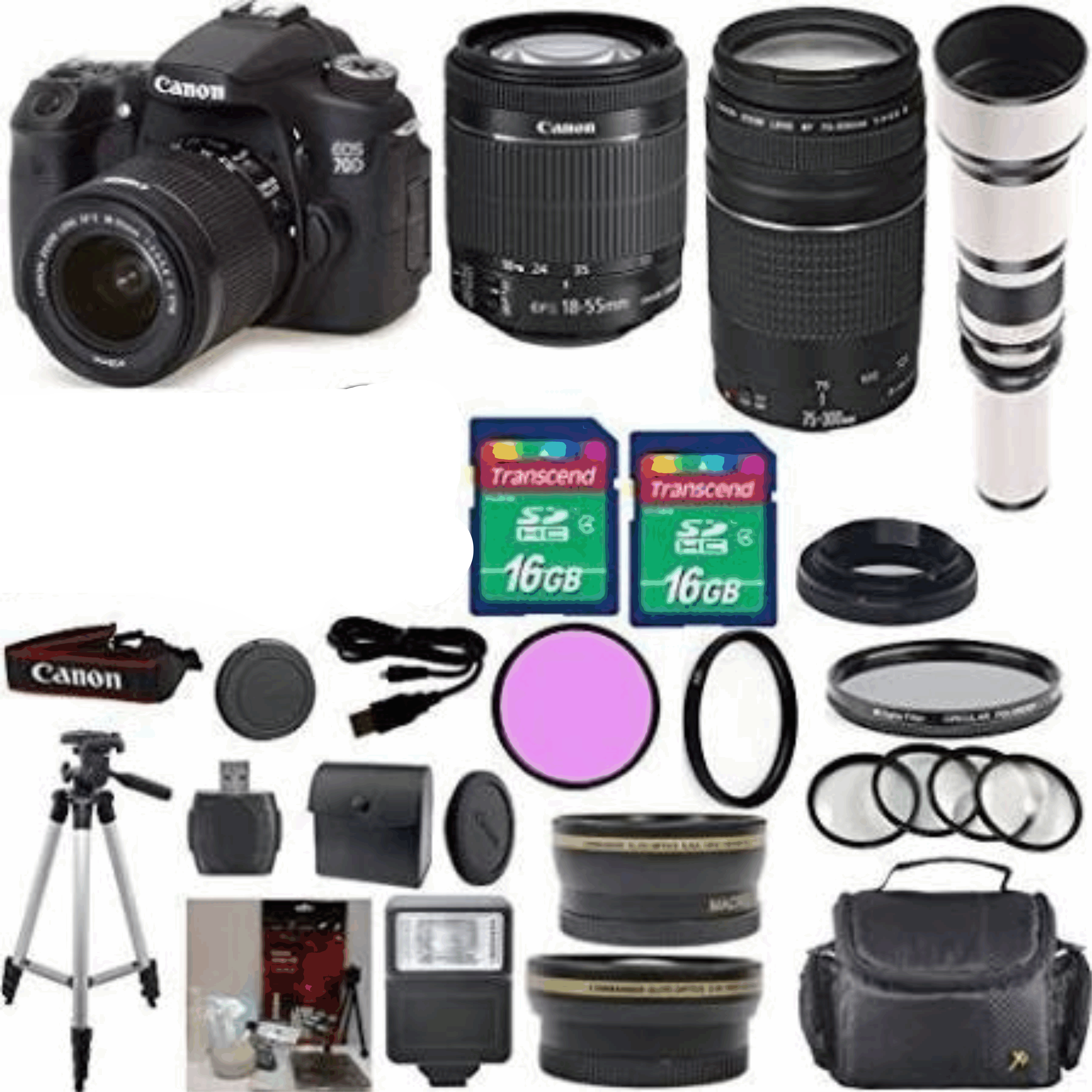 Canon EOS 70D DSLR Camera Body with Canon 18-55mm Is STM Standard kit 16