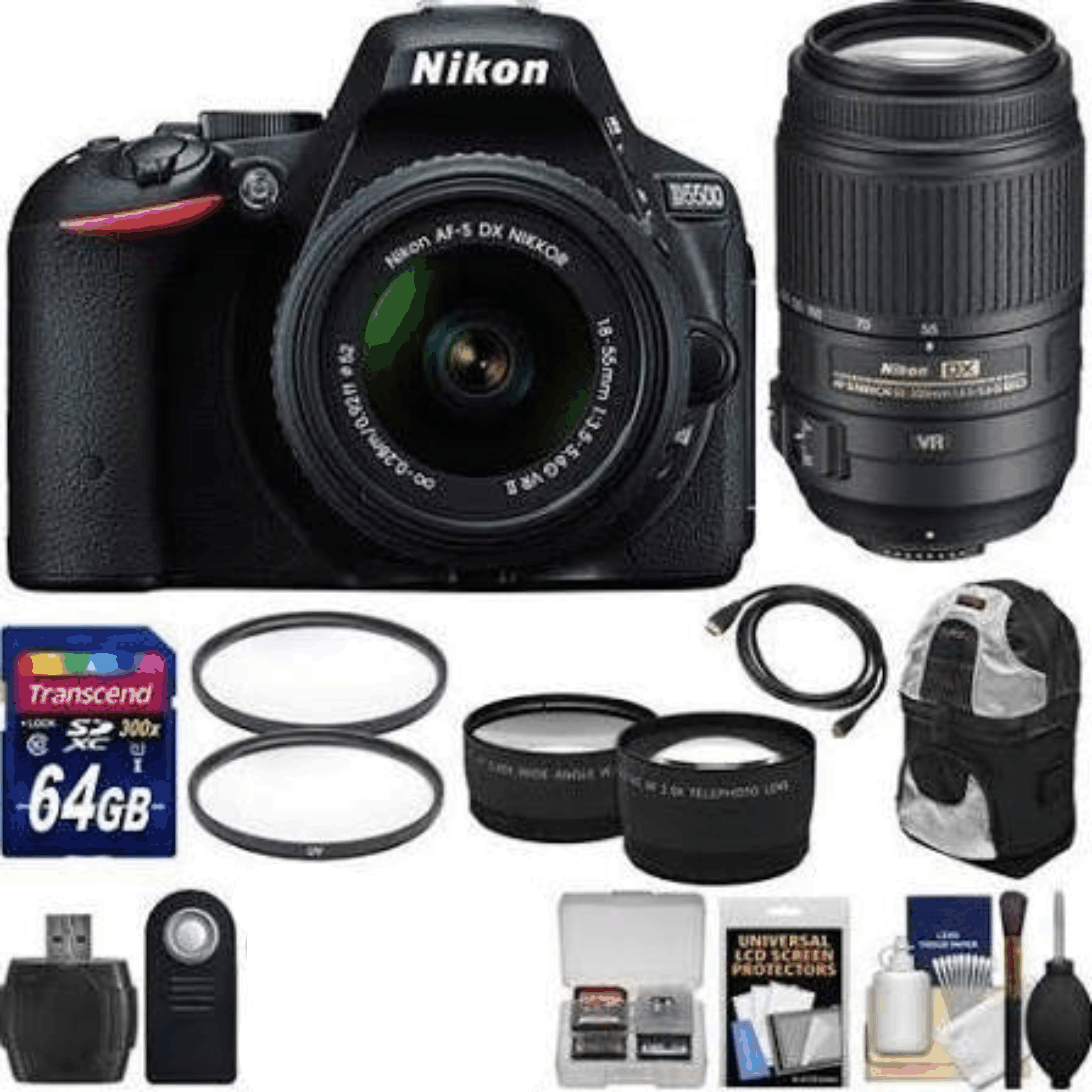 Nikon D750 Camera + 24-120 f/4 VR Lens + 64GB Card + Case + GPS Unit + Flash + Video Light + Mic + Kit 17