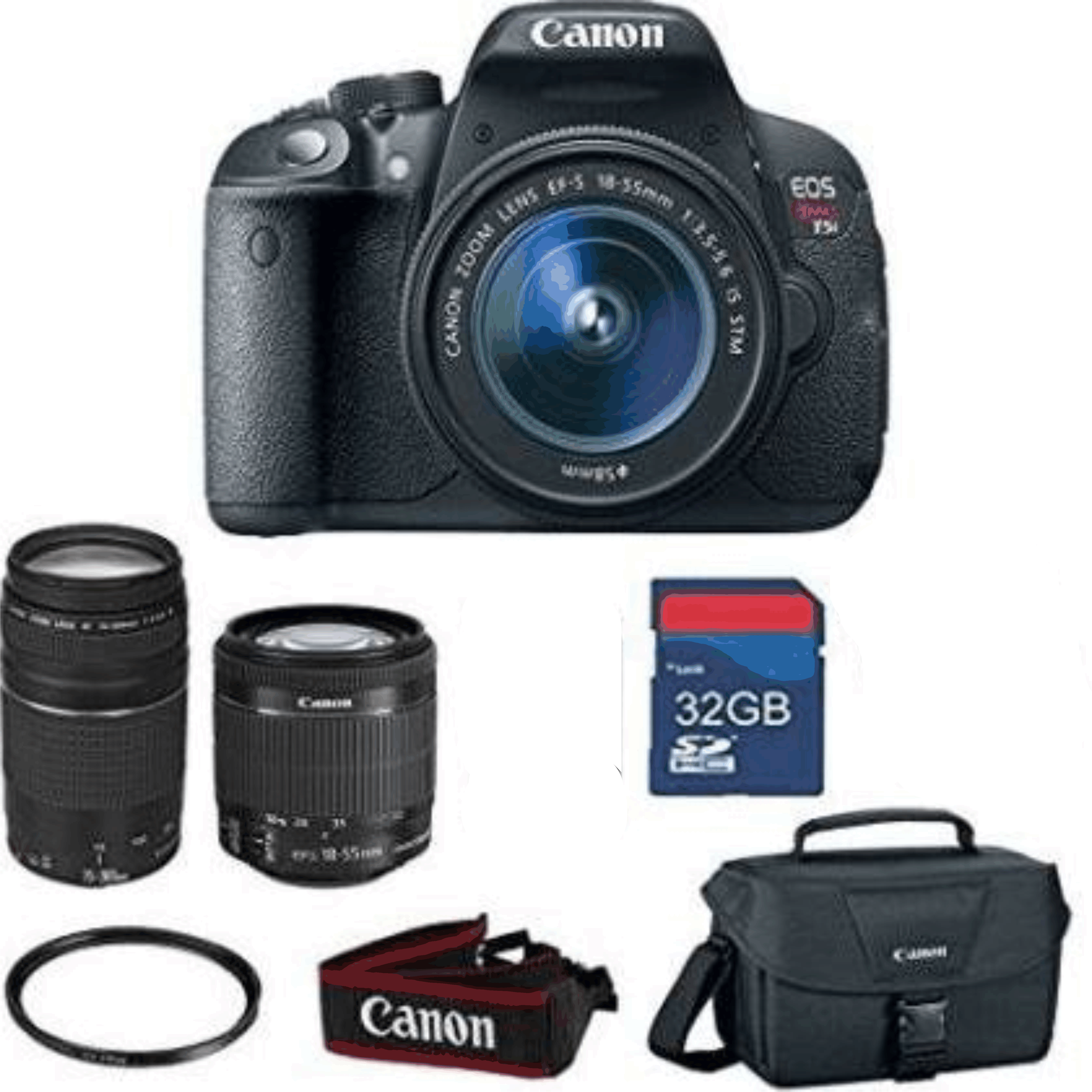 Canon EOS Rebel T5i 18.0 MP CMOS Digital Camera with EF-S 18-55mm f/3.5-5.6 Is STM Zoom Lens & EF 75-300mm f/4-5.6 III Zoom Lens kit 17