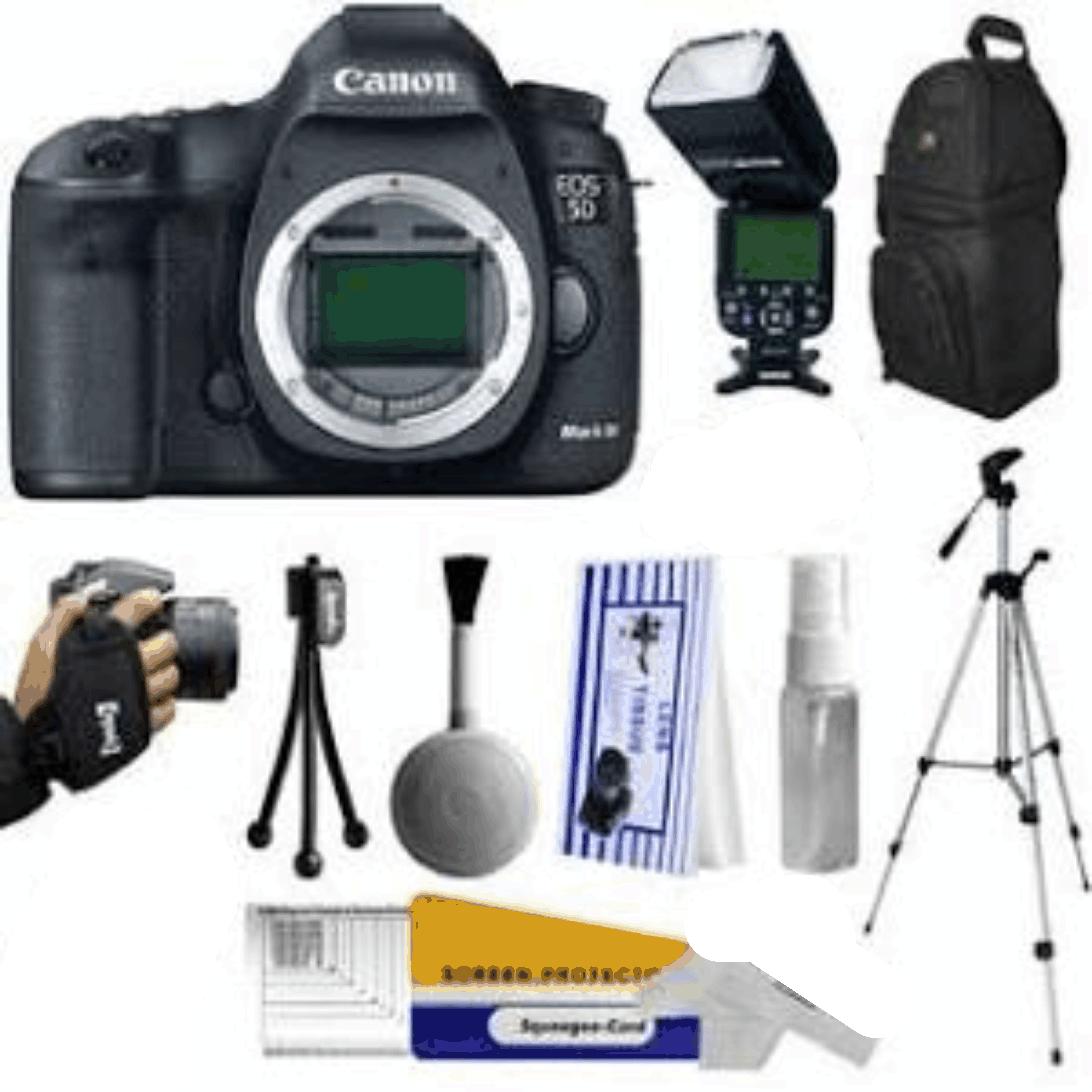 Canon 5D Mark III 22.3MP Full-Frame CMOS Sensor Digital SLR Essential Camera Kit + Backpack + Charger KIT 17