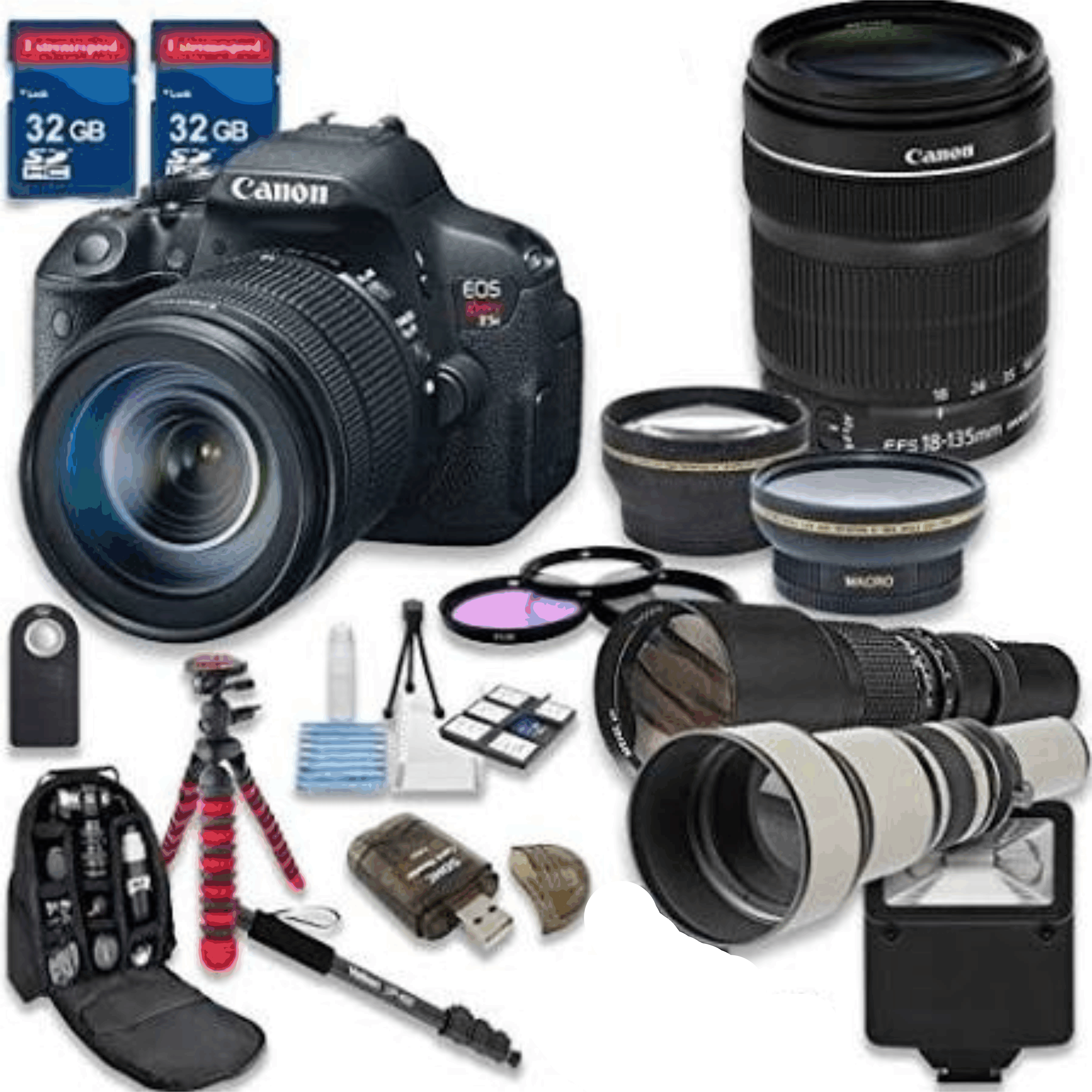 Canon EOS Rebel T5i 18.0 MP CMOS Digital Camera HD Video with Canon EF-S 18-135mm f/3.5-5.6 Is STM Lens kit 18