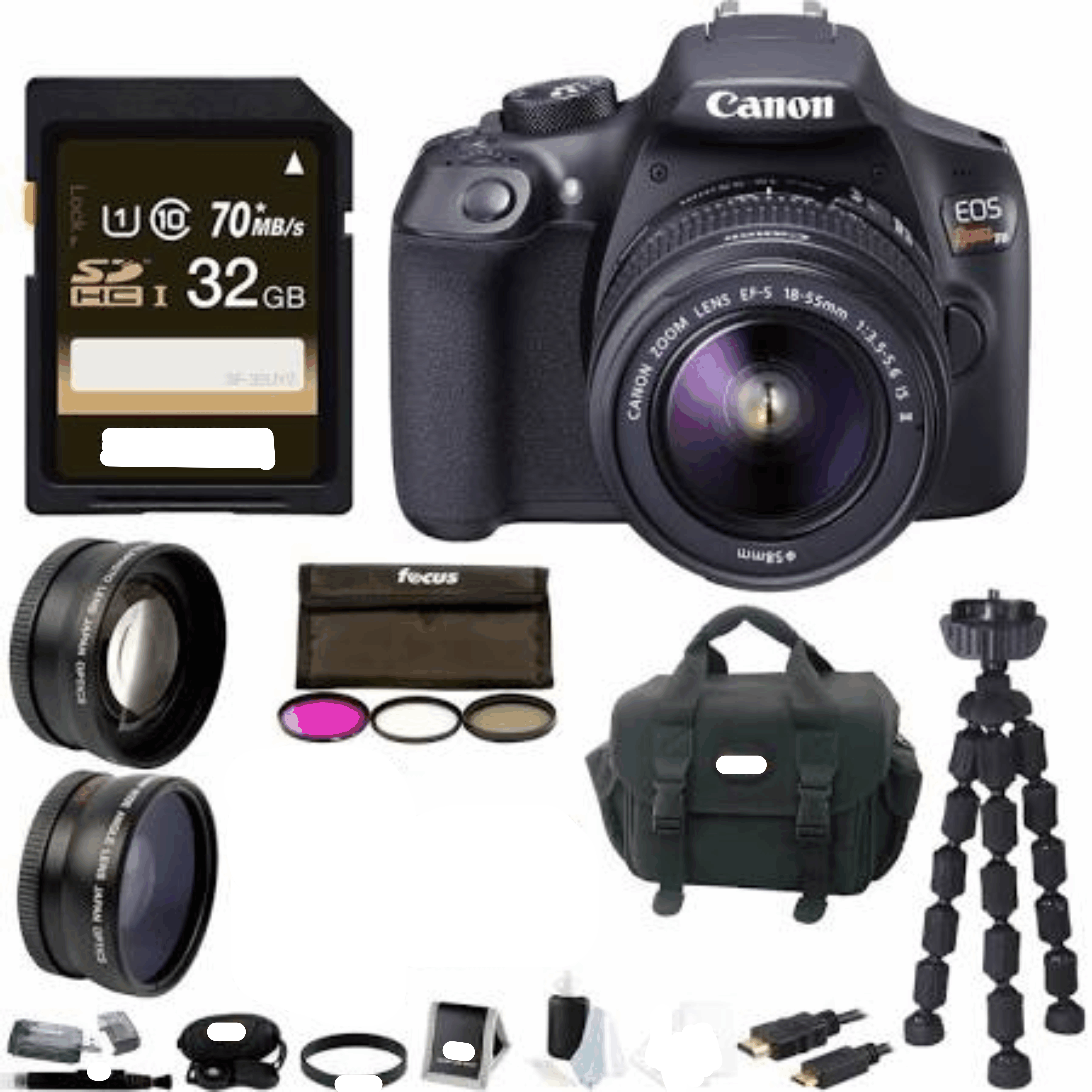 Canon T6 EOS Rebel DSLR Camera w/ EF-S 18-55mm is II Lens kit 1