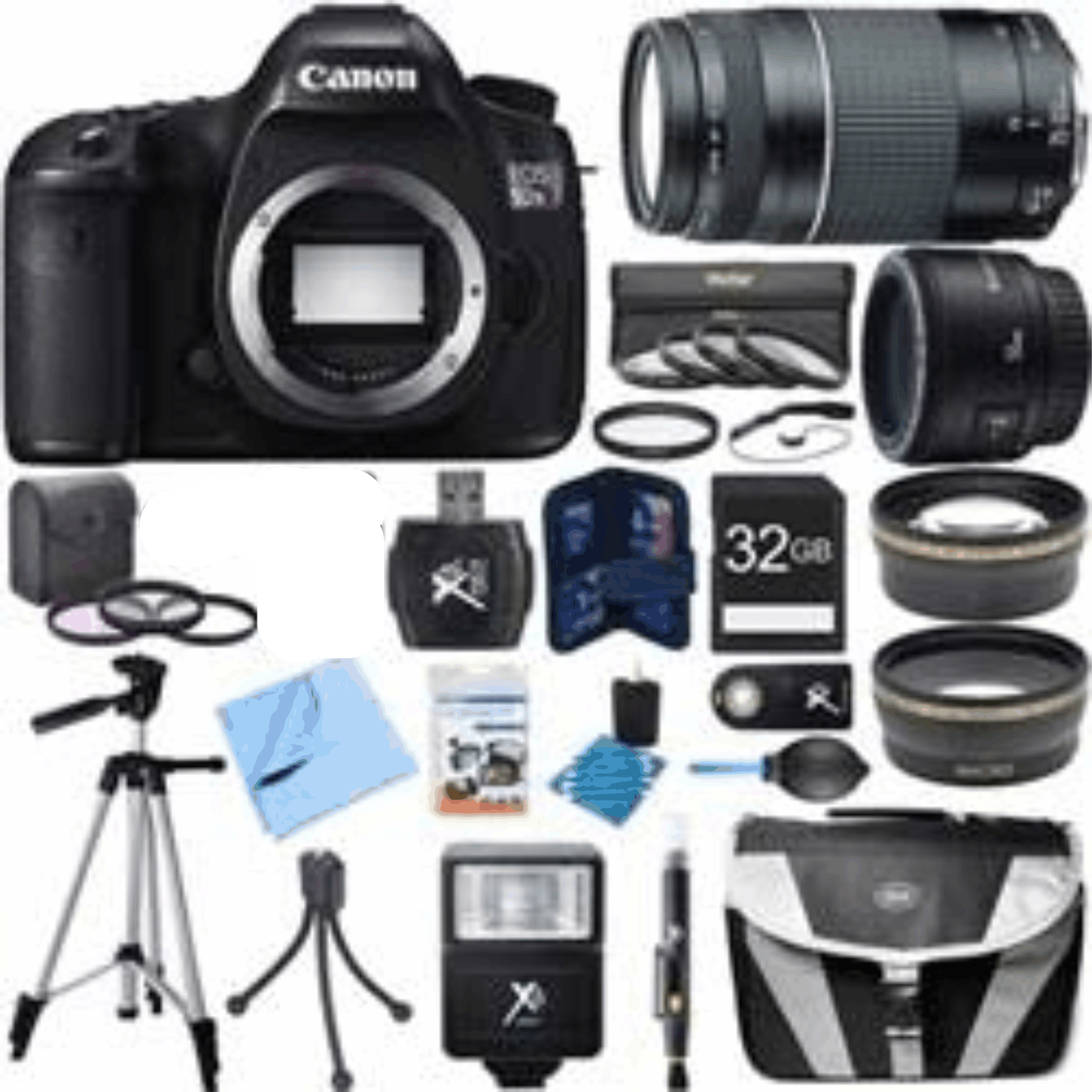 Canon EOS 5DS R 50.6MP Digital SLR Camera w/ 50mm + 75-300mm Lens KIT 1