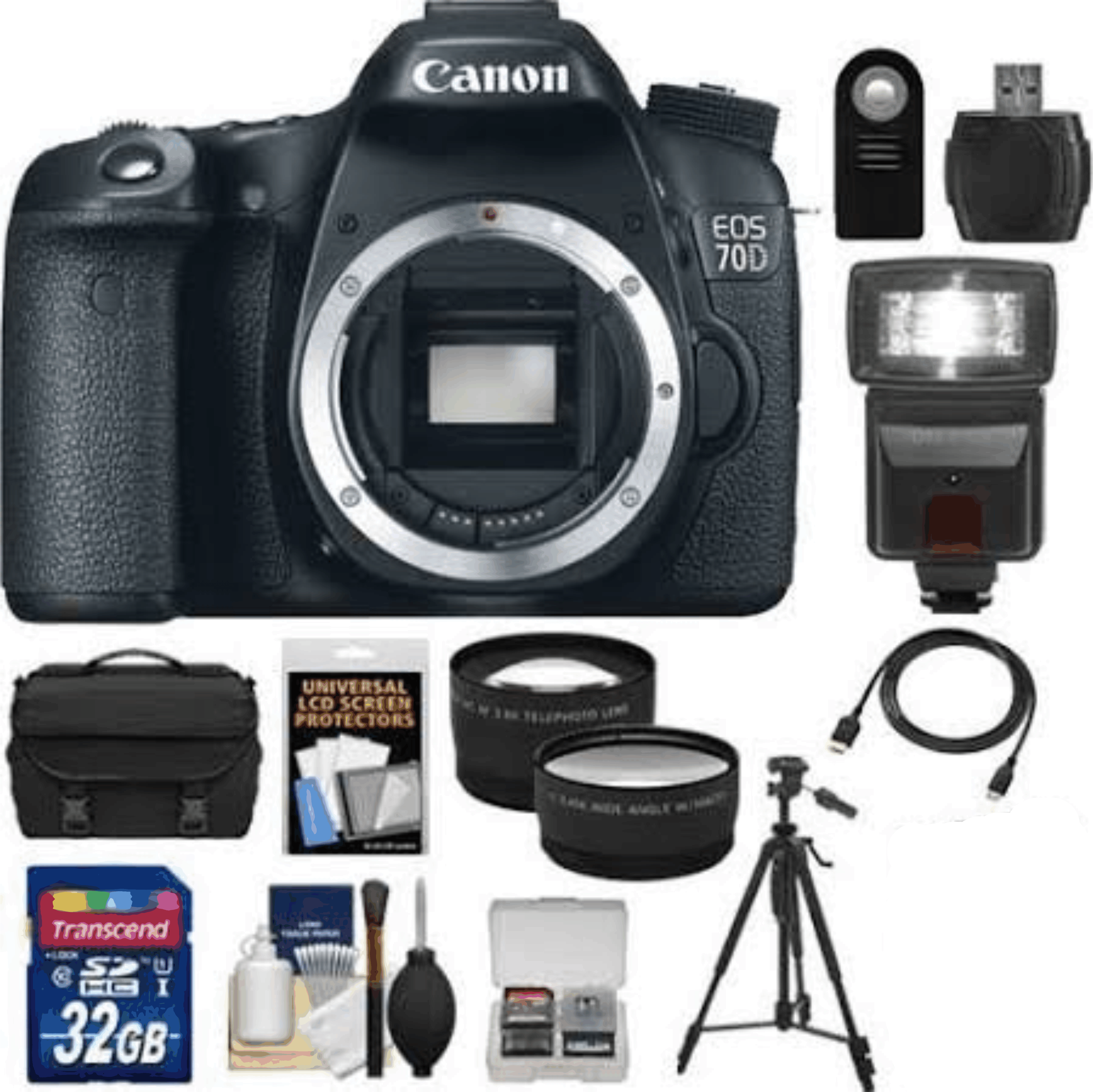 Canon EOS 70D Digital SLR Camera Body with 32GB Card kit 1