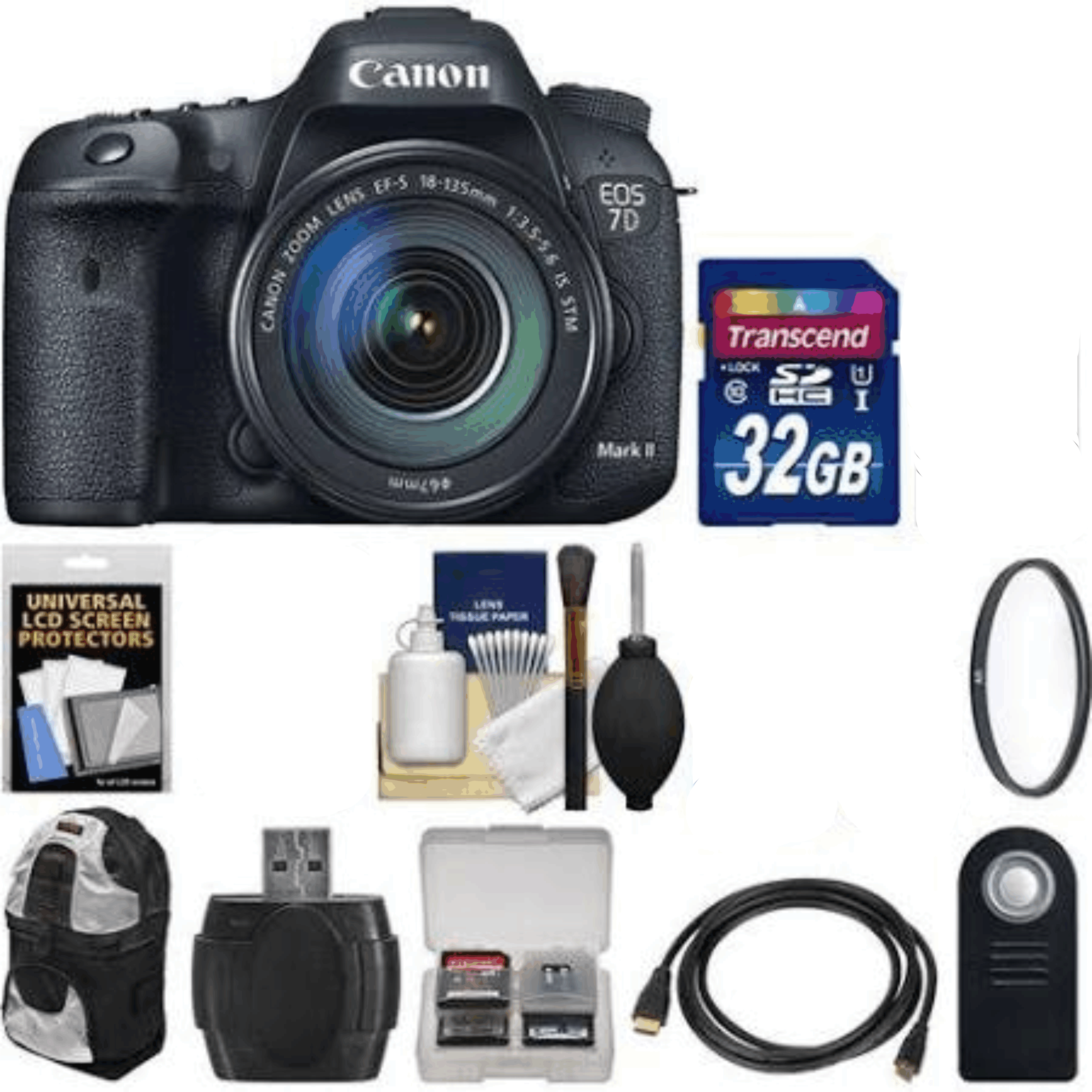 Canon EOS 7D Mark II GPS Digital SLR Camera & EF-S 18-135mm IS STM Lens KIT 24