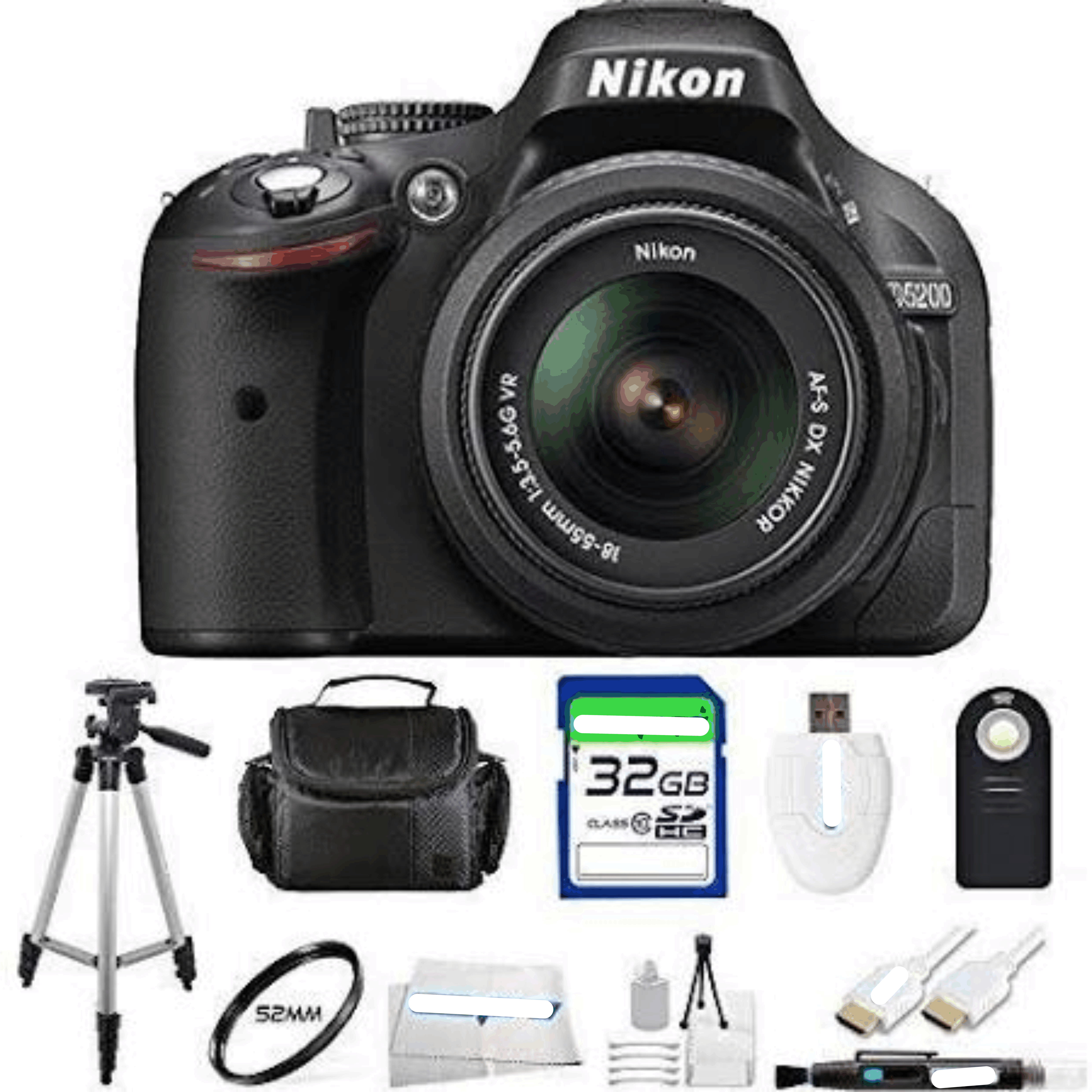 Nikon D5200 24.1 MP CMOS Digital SLR with 18-55mm F3.5-5.6 AF-S DX VR