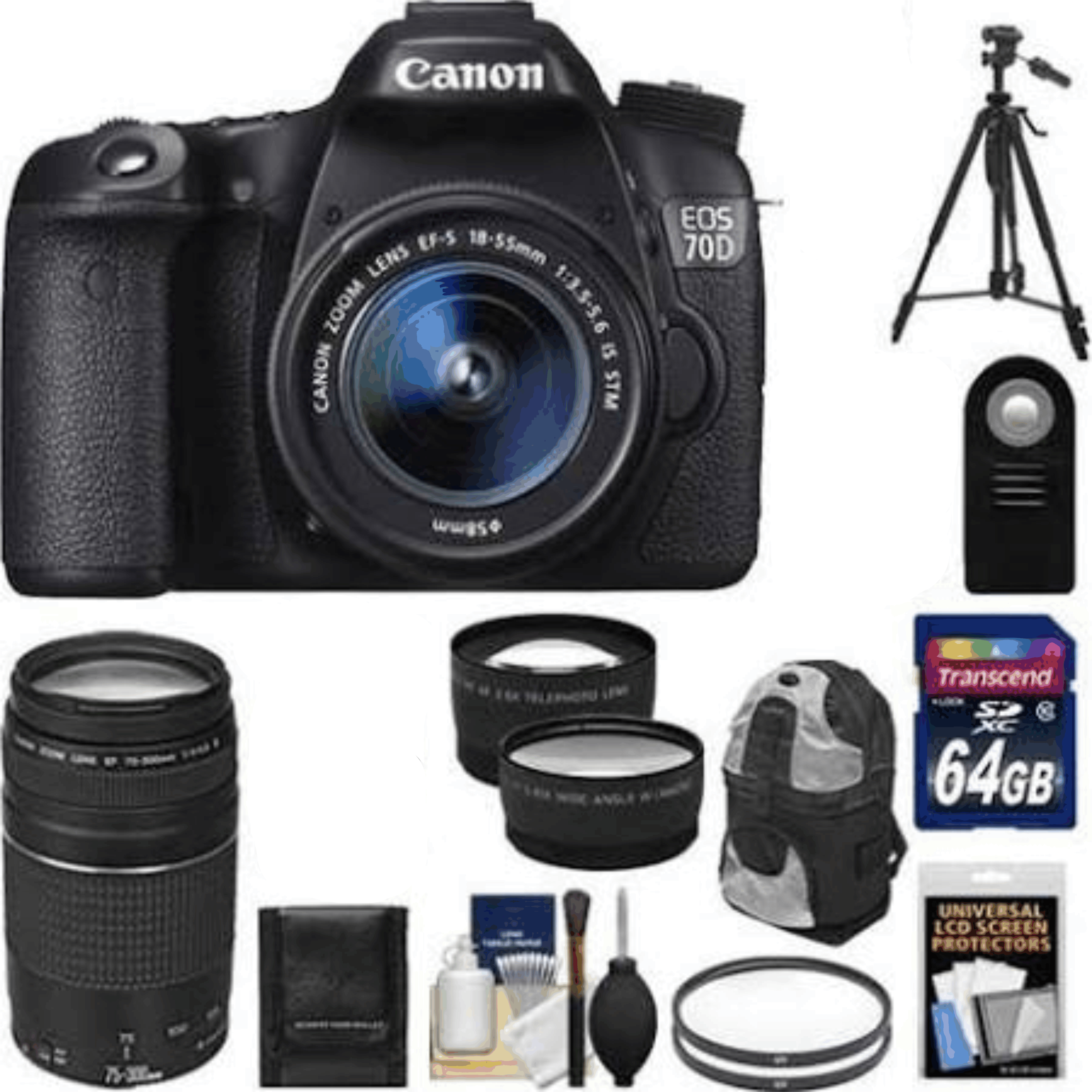 Canon EOS 70D Digital SLR Camera & EF-S 18-55mm Is STM Lens Kit 28