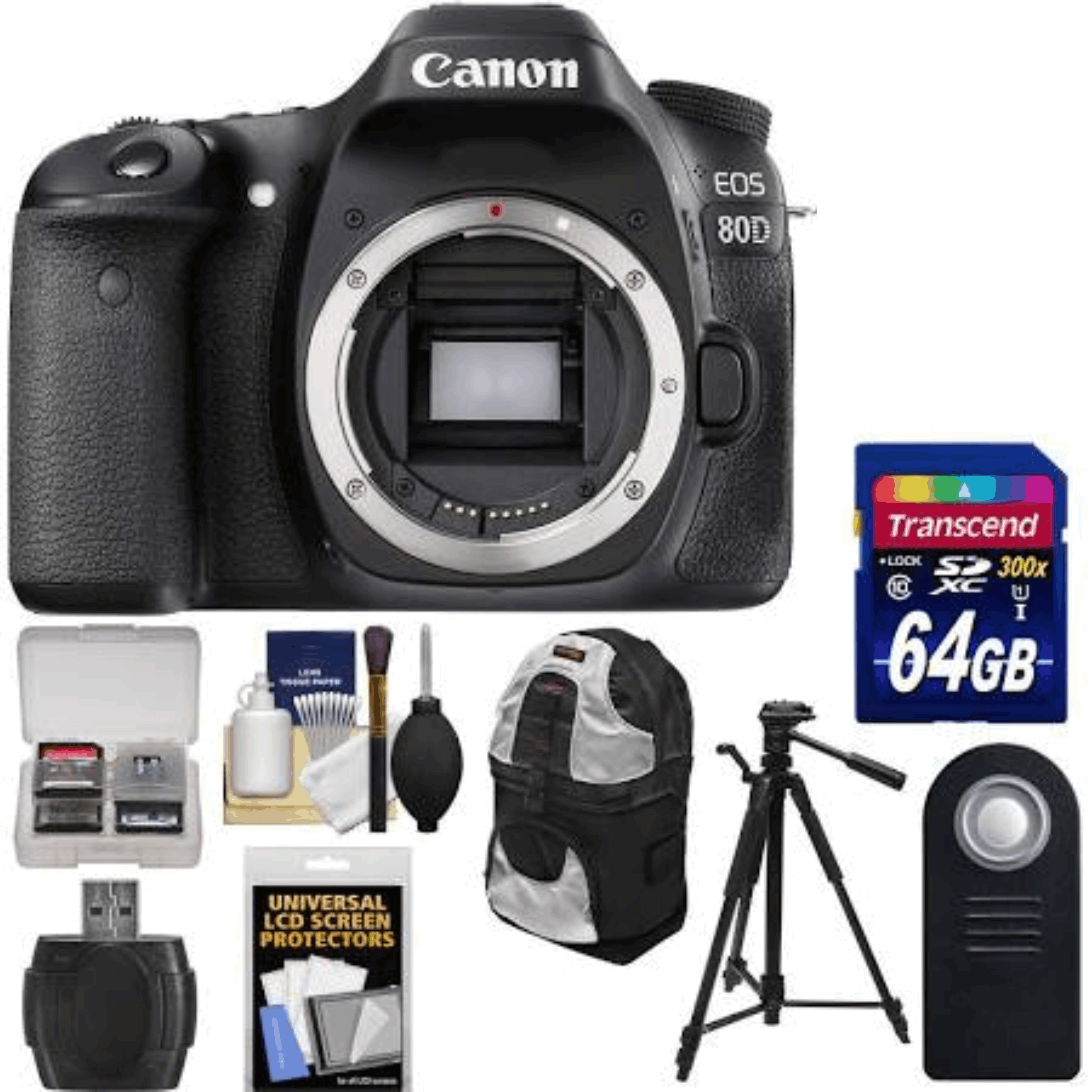 Canon EOS 80D Wi-Fi Digital SLR Camera Body with 64GB Card kit 2